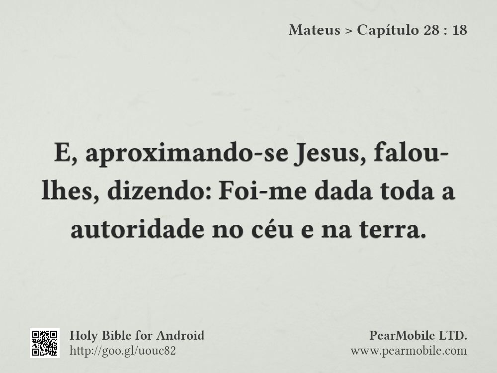 Mateus, Capítulo 28:18